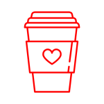 Red coffee love.