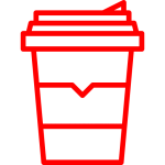 Red break coffee cup icon